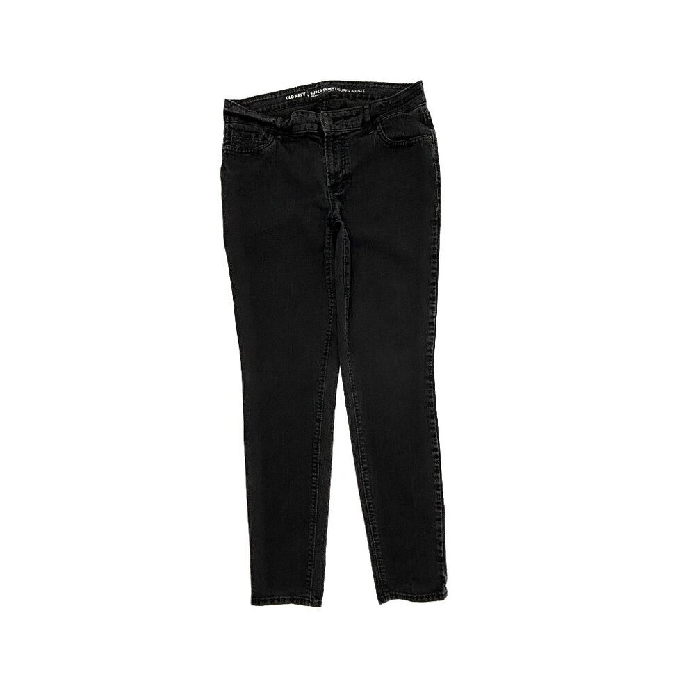 Old Navy Super Skinny Mid Rise Women's size 10 Black Denim Jeans